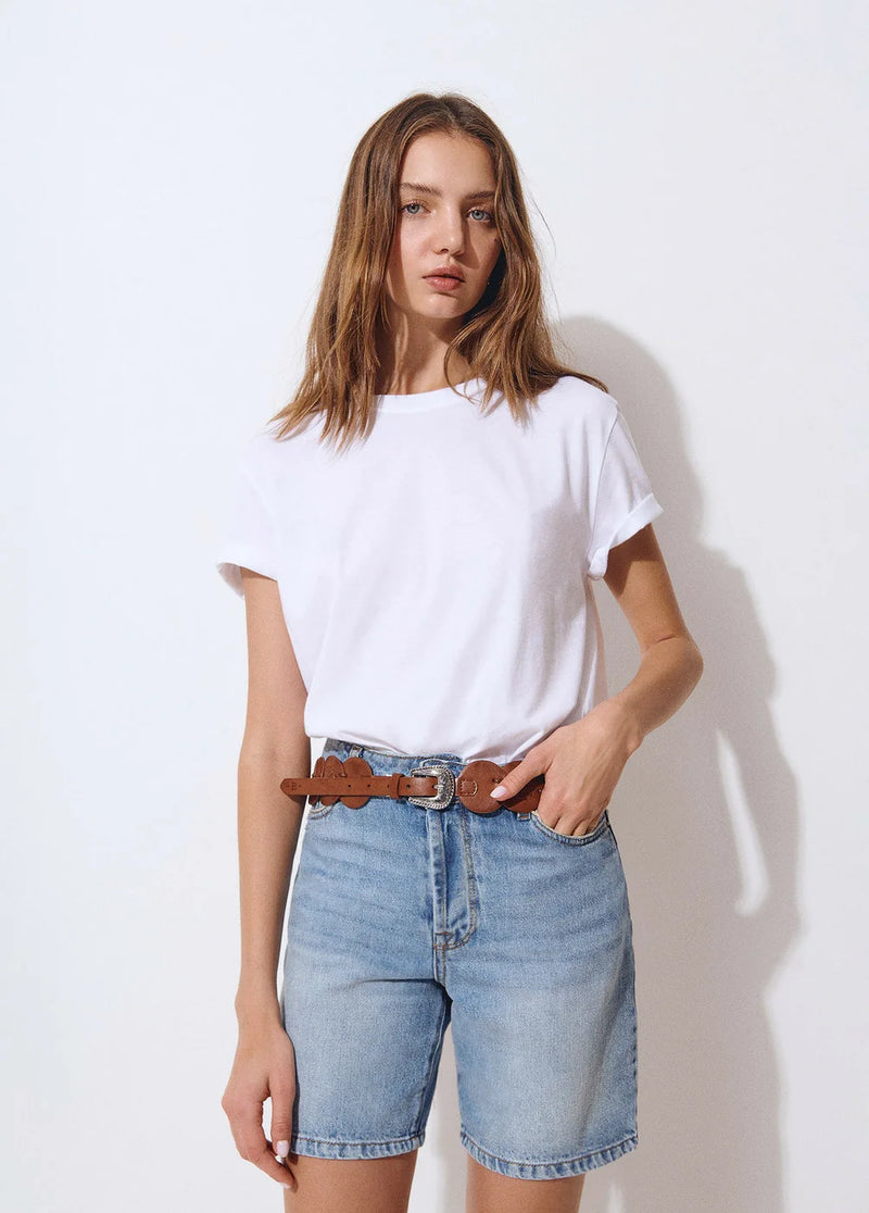 Camiseta básica manga corta Blanco
