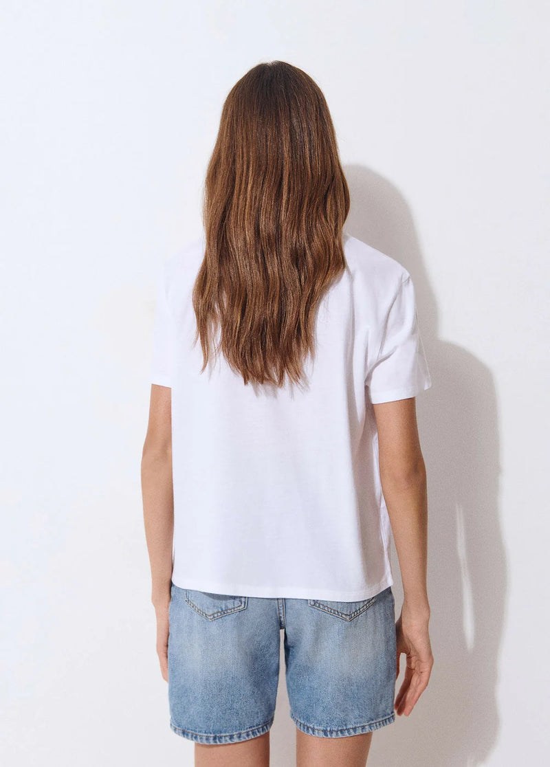 Camiseta básica manga corta Blanco