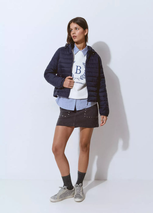 Chaqueta acolchada básica Azul Marino