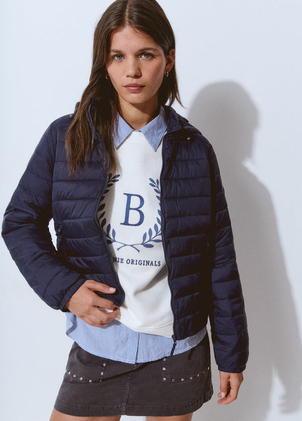 Chaqueta acolchada básica Azul Marino