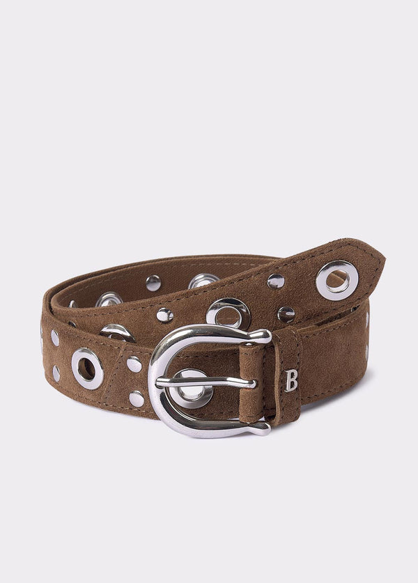 Cinturón eyelets serraje