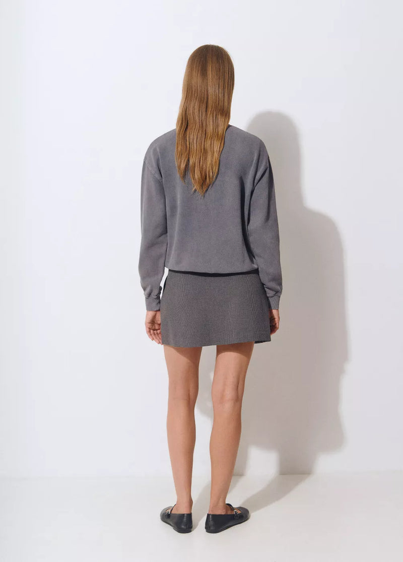 Falda tablas cuadrito Gris