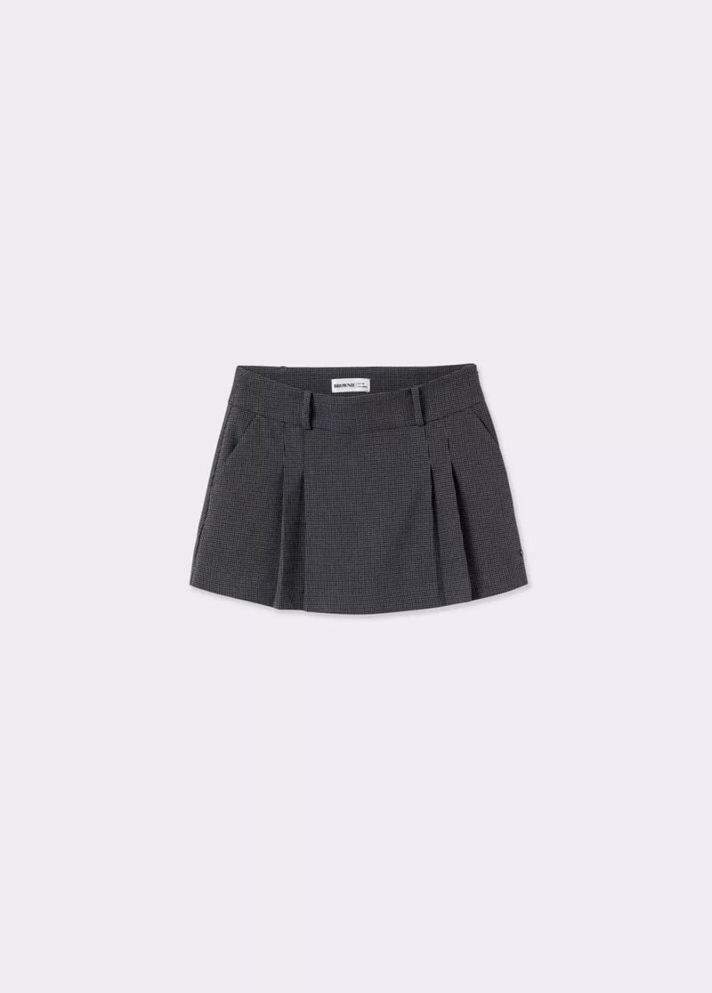 Falda tablas cuadrito Gris