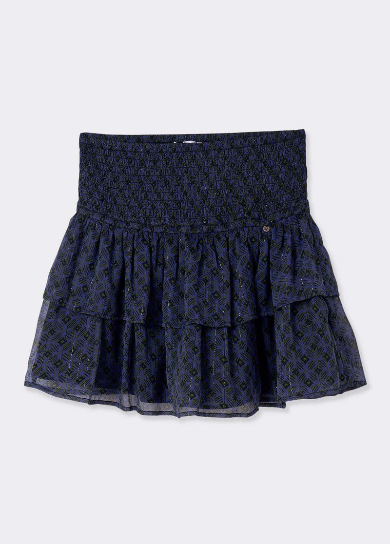 Falda volantes cintura smock