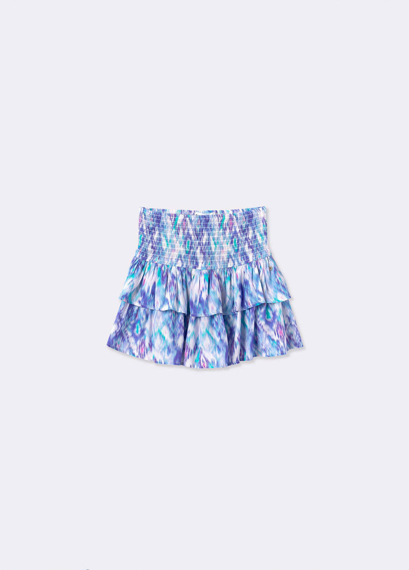 Falda estampado volantes