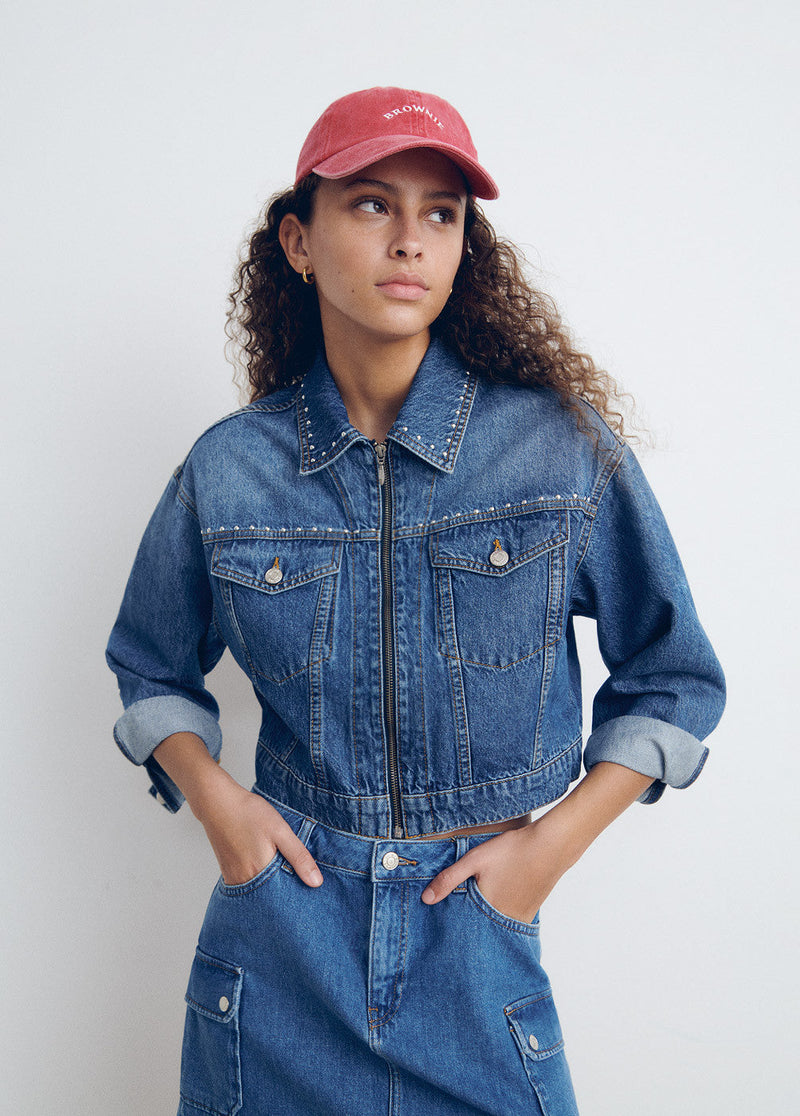 Gorra algodón bordada Rojo