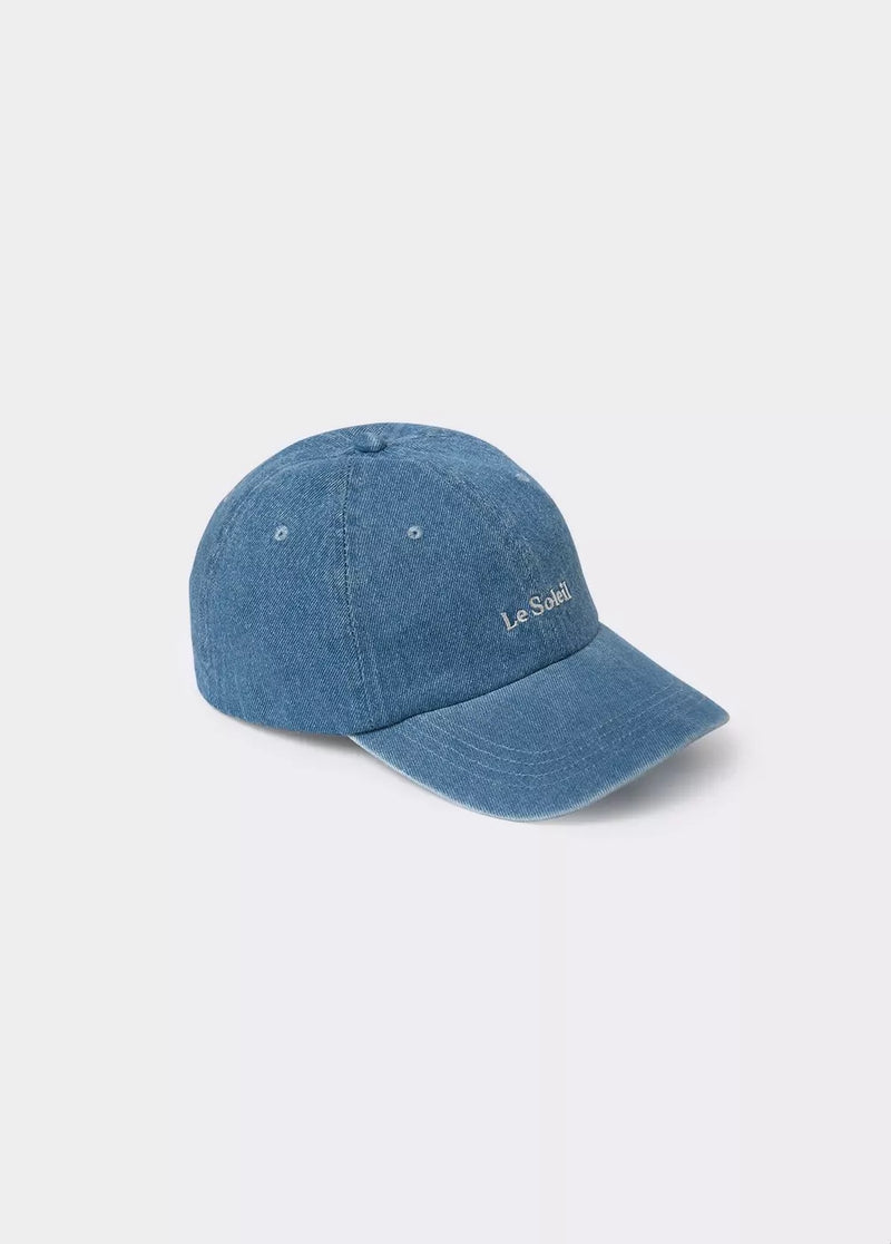 Gorra denim bordada Azul