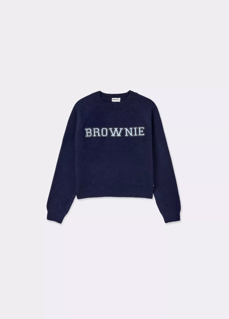 Jersey brownie bordado Azul Marino