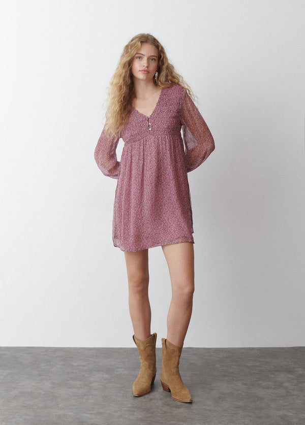 Vestido bata de pecho suelto