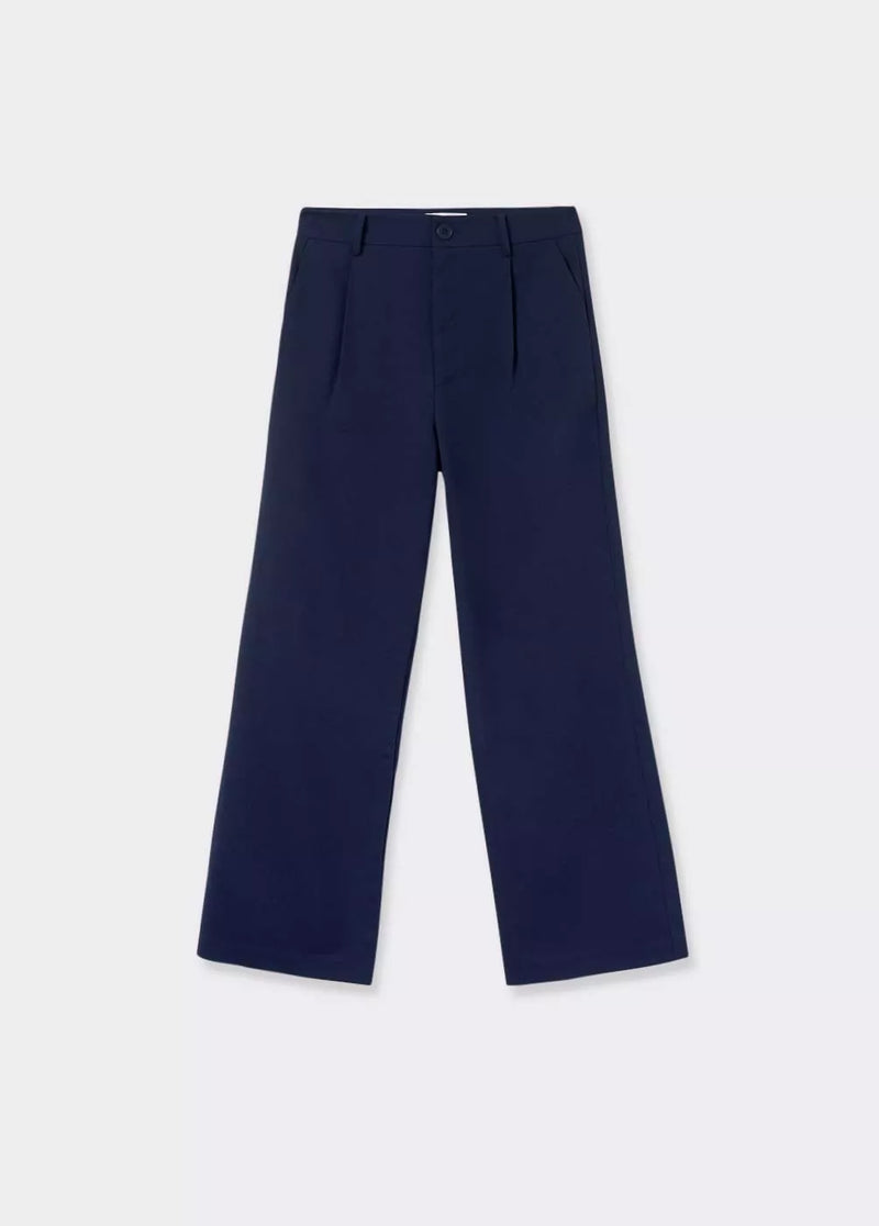 Pantalón ancho pinzas Azul Marino