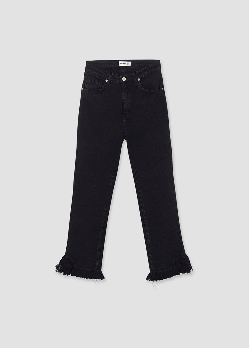 Pantalón bajo desflecado