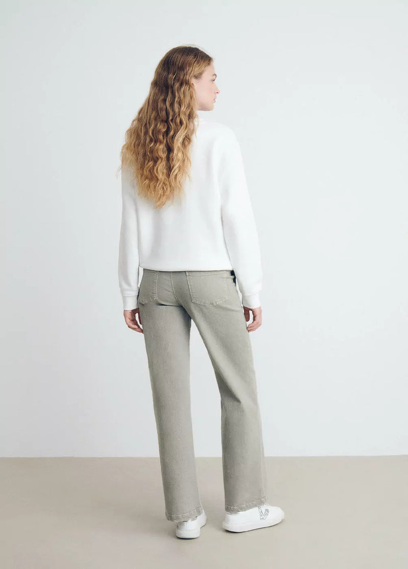 Pantalón culotte con bolsillos frontales Verde