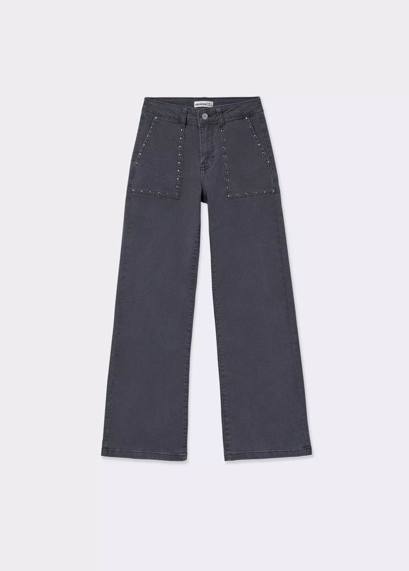 Pantalón culotte tachas