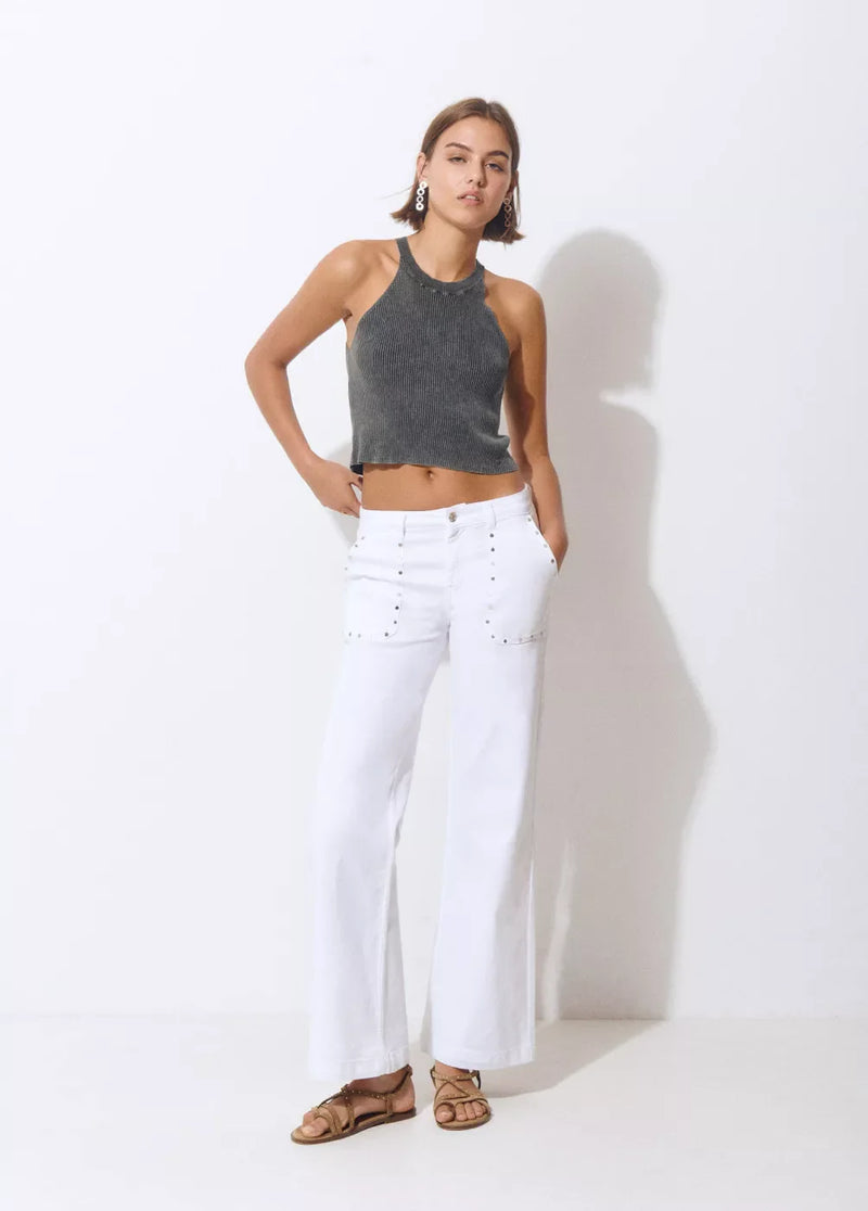 Brownie | Pantalón culotte tachas para mujer.