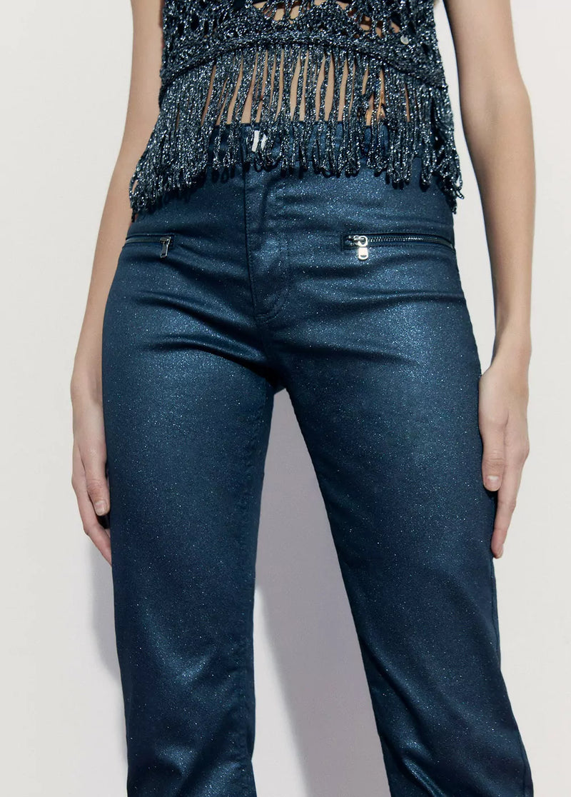 Pantalón encerado Azul