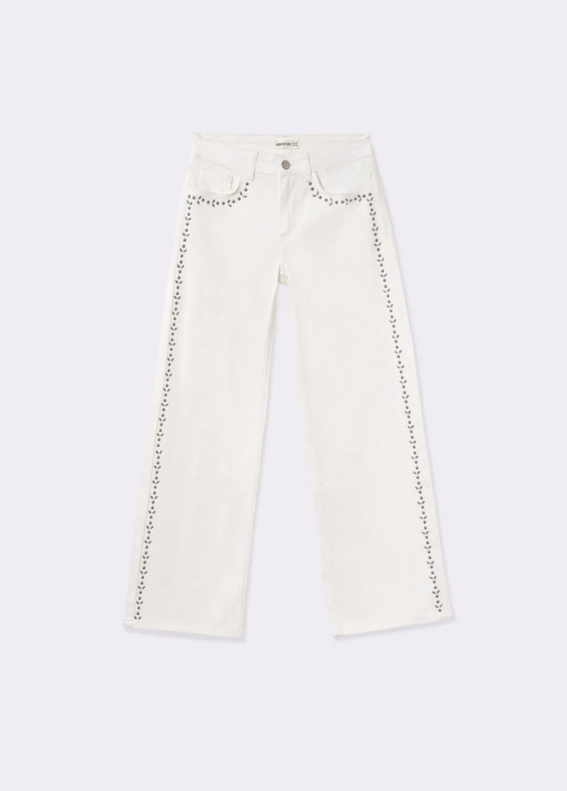 Pantalón tachas lateral