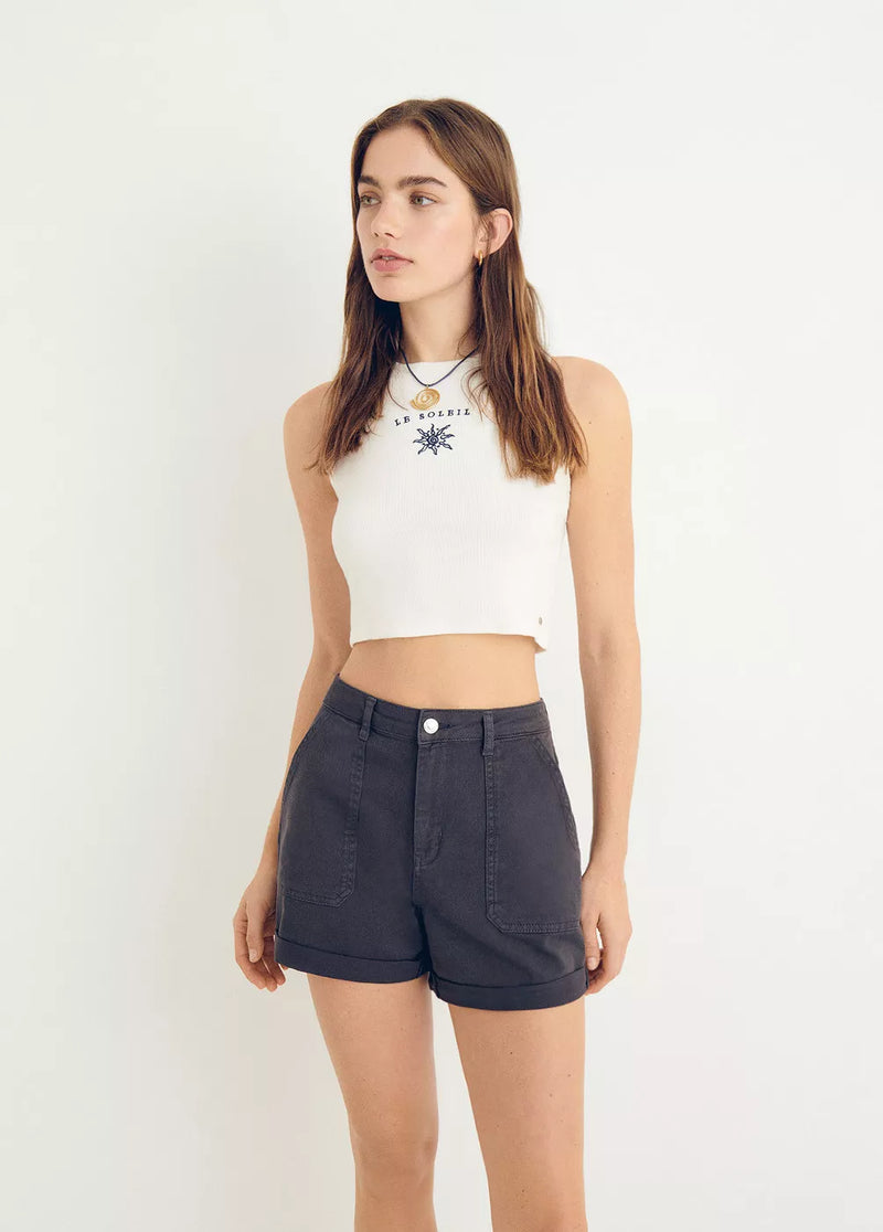 Short bolsillos frontales Antracita