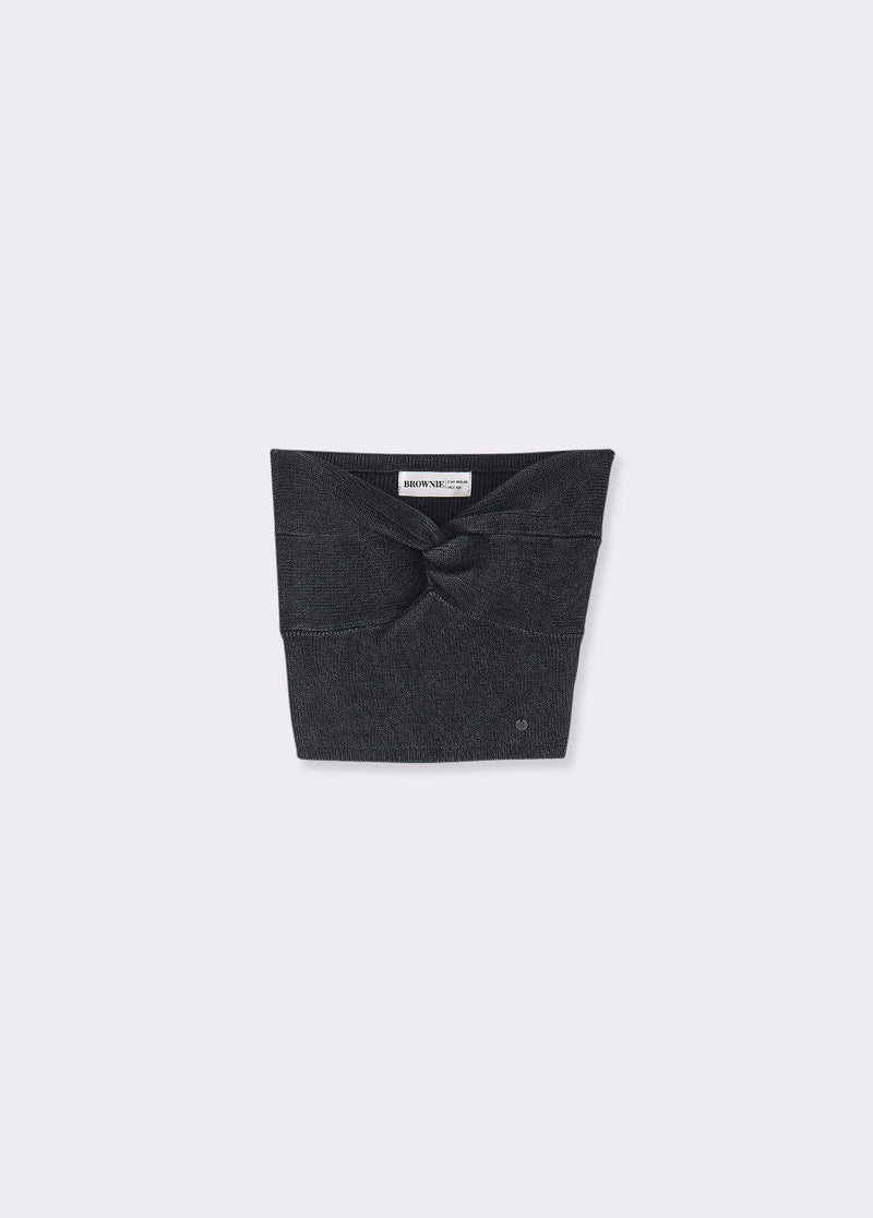 Top bandeau efecto lavado Negro