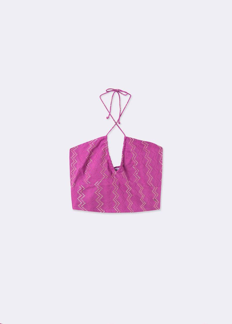 Top Filipa zigzag con plata
