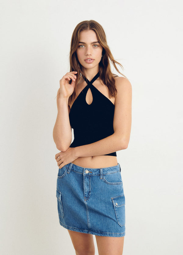 Top hally halter Negro