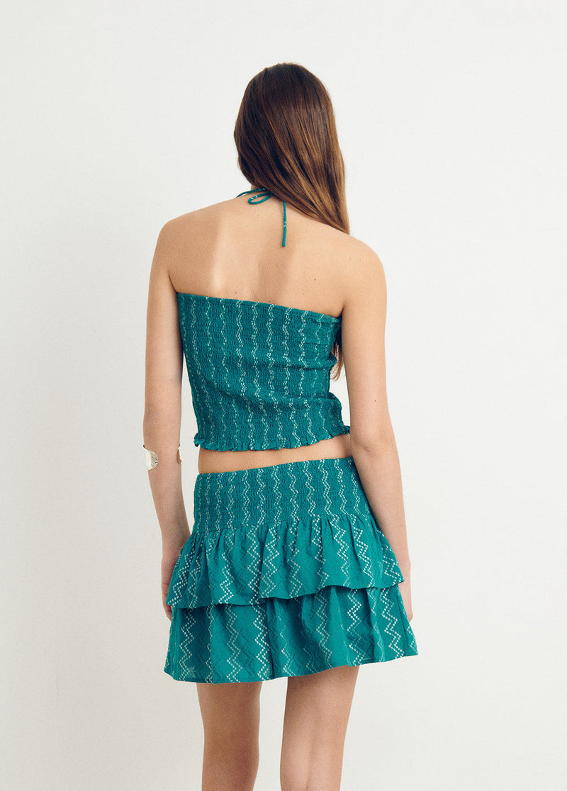 Top zig zag Verde Esmeralda