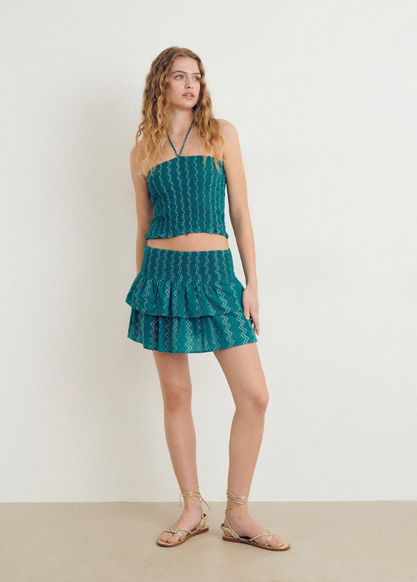 Top zig zag Verde Esmeralda