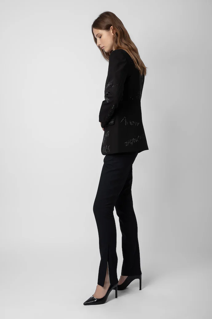 Blazer Vanille Strass Manifesto Negro