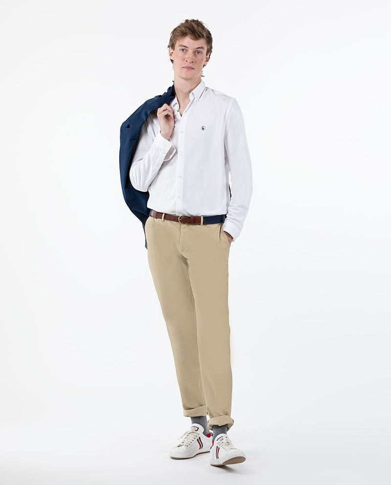 El Ganso | Pantalón Anti-manchas Beige para hombre. 