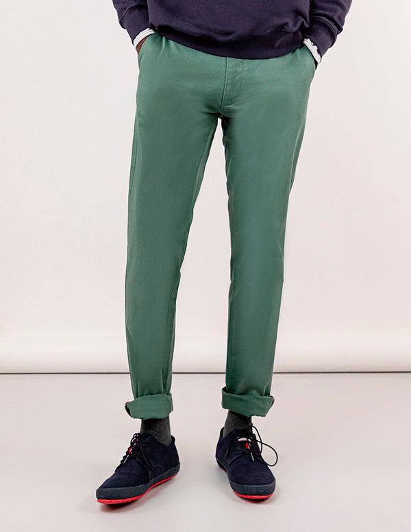 El Ganso | Pantalón Chino Básico Verde para hombre. 