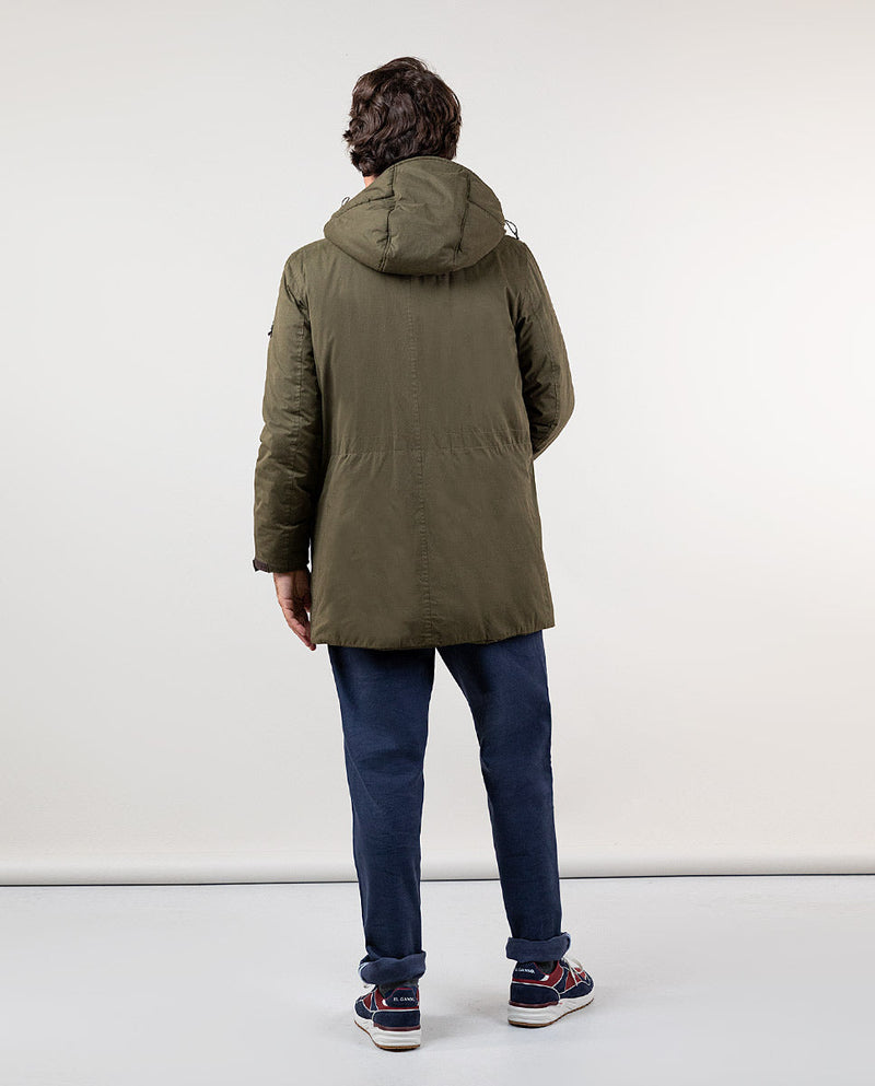 El Ganso | Parka Casual Capucha Verde para hombre. 