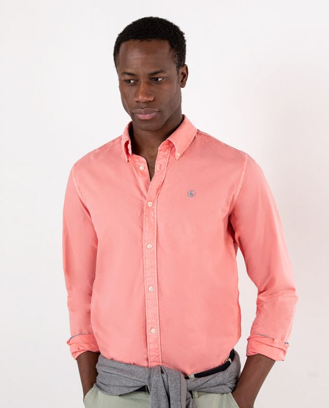 El Ganso | Camisa Garment Dyed Coral para hombre.