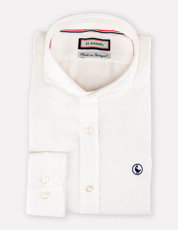 El Ganso | Camisa Vestir Estructura Blanca para hombre. 
