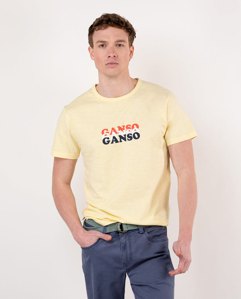 El Ganso | Camiseta Estampada Ganso Amarilla para hombre. 