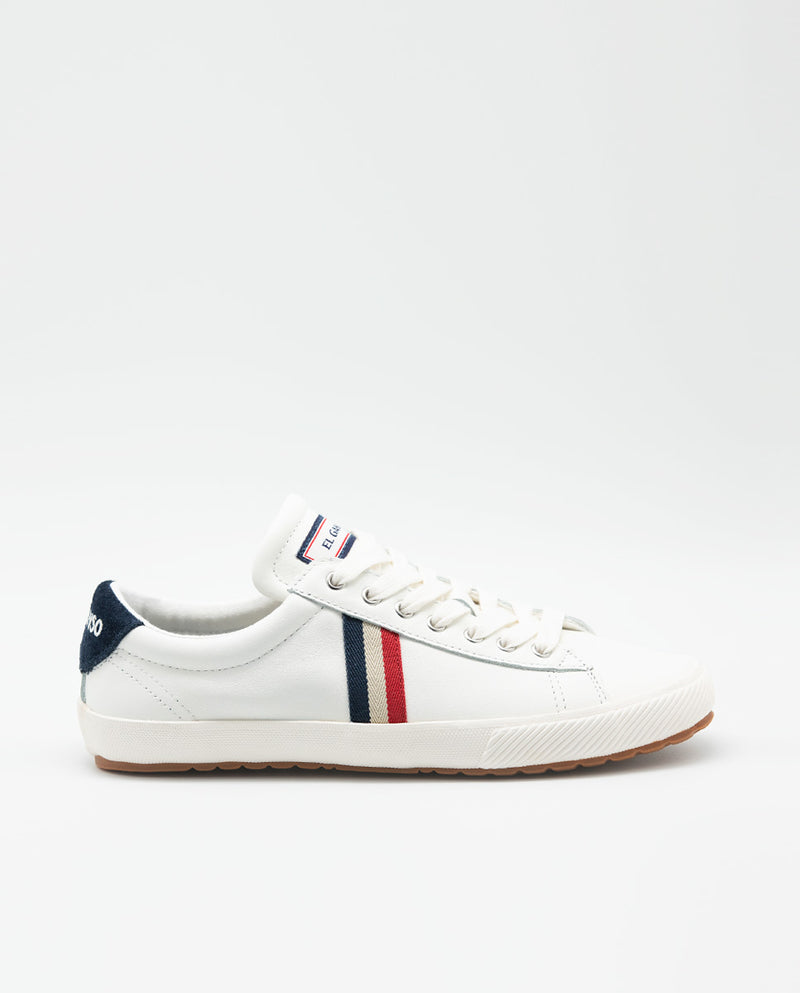 Sneakers Low Top Leather Ribbon Blanco