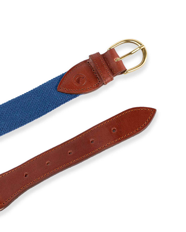 El Ganso | Cinturón Elástico Liso Azul para hombre. 