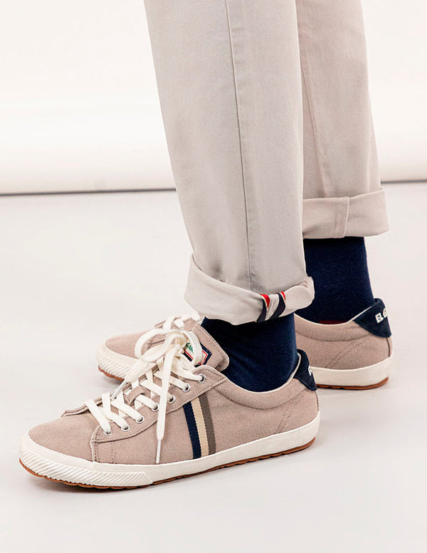 El Ganso | Low Top Washed Canvas Off White para hombre. 
