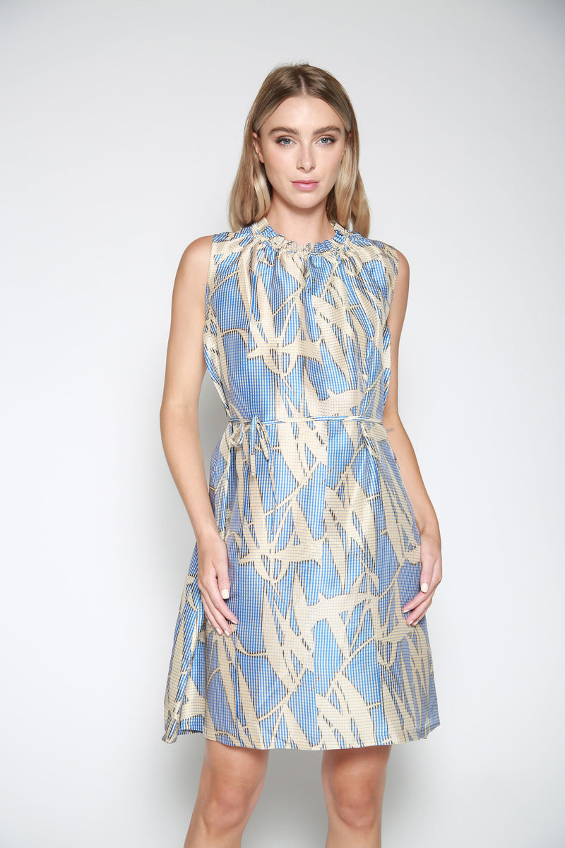 Vestido Casual Louison Kimono Silk Azul