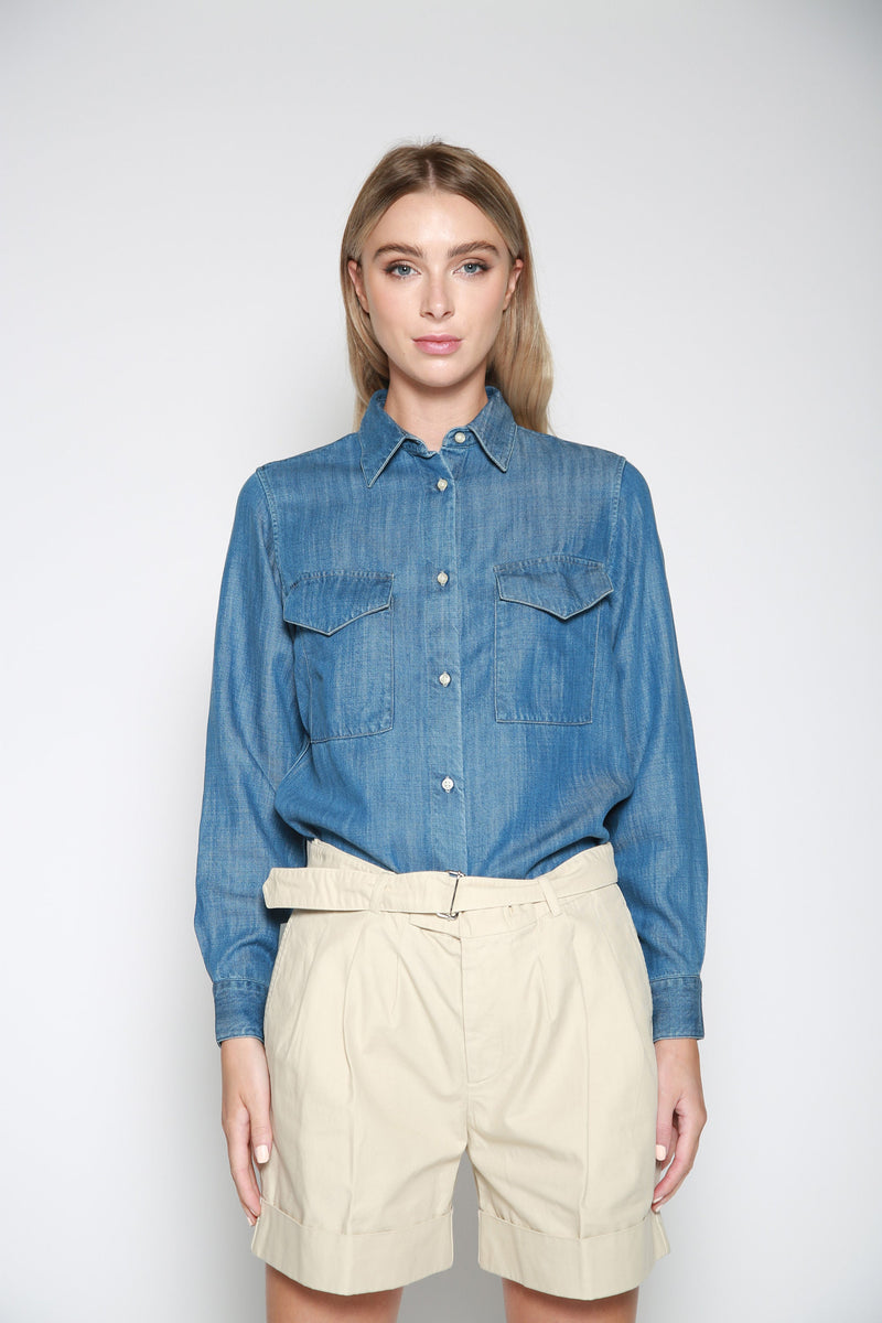 Blusa Bonnia Shirt Tencel Azul