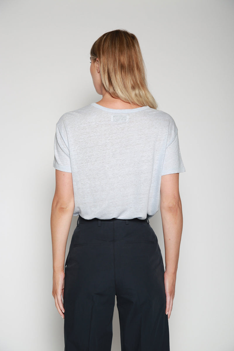 Playera Tara Linen Azul Claro