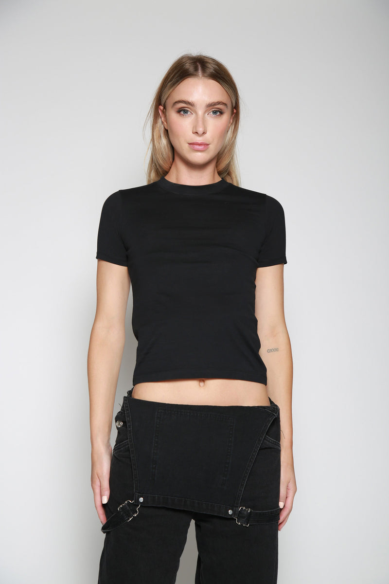 Jeans Abigail Split Crop Negro