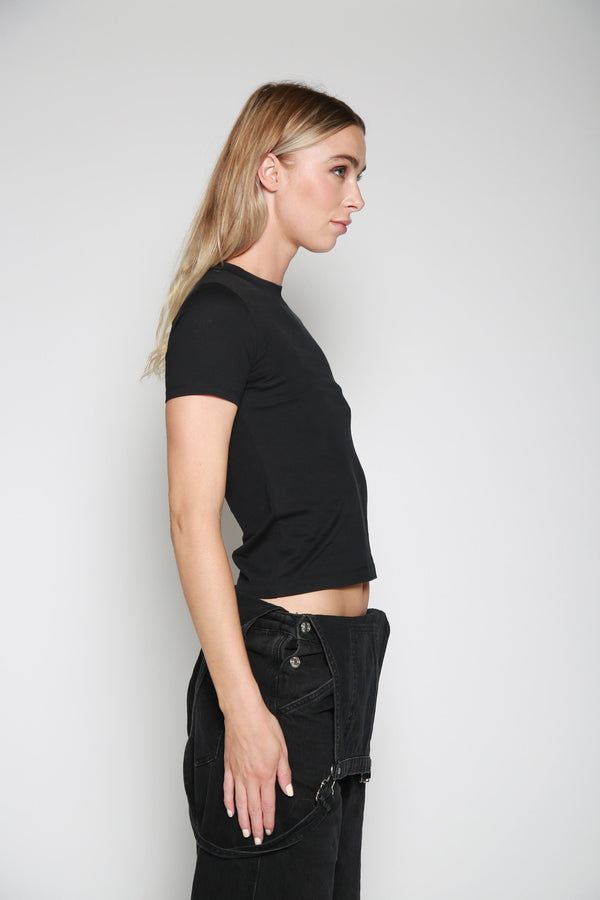 Jeans Abigail Split Crop Negro