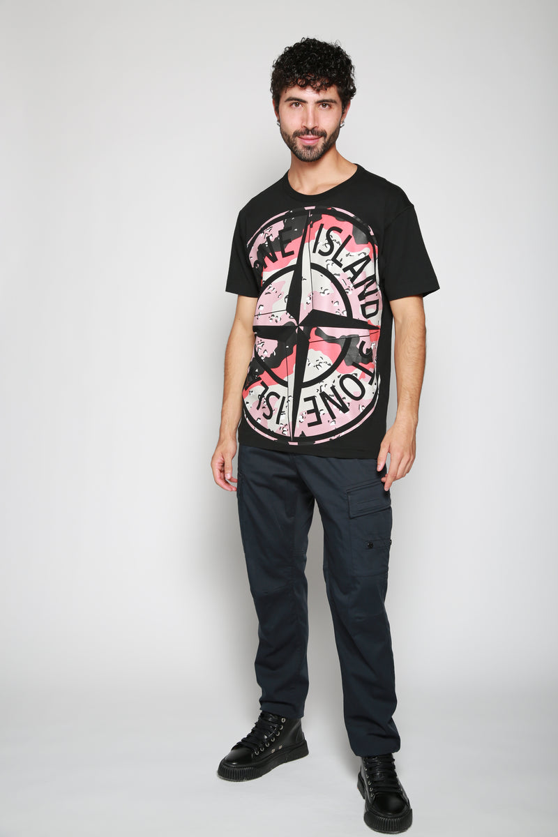 Stone Island | Camiseta Negro. 