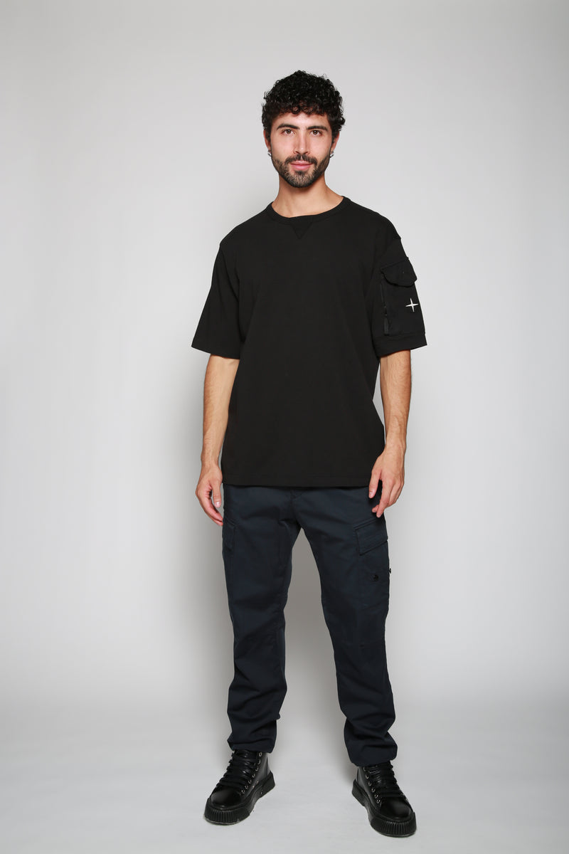 Stone Island | Camiseta Negro. 