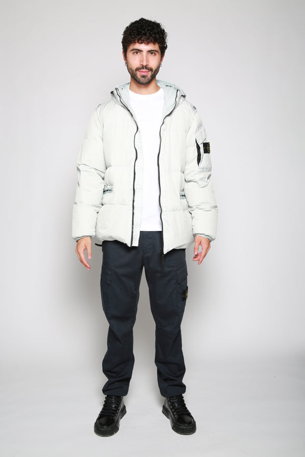 Stone Island | Chamarra Real Down Gris Claro. 