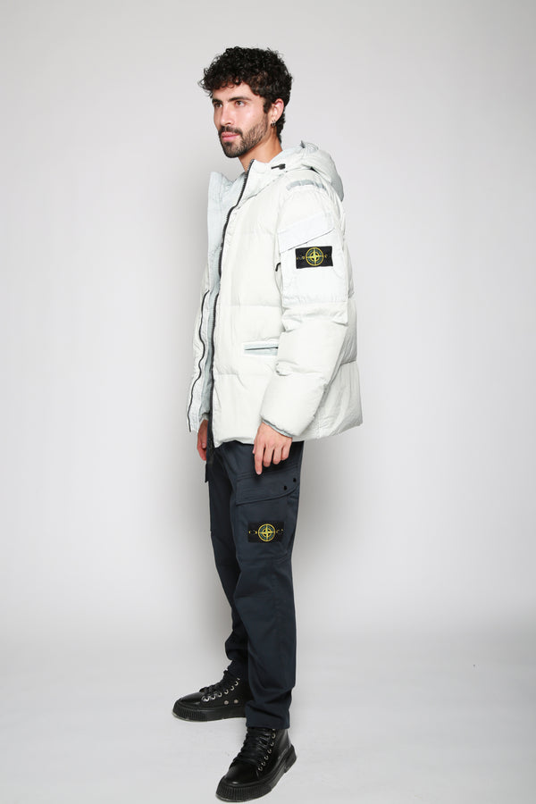 Stone Island | Chamarra Real Down Gris Claro. 
