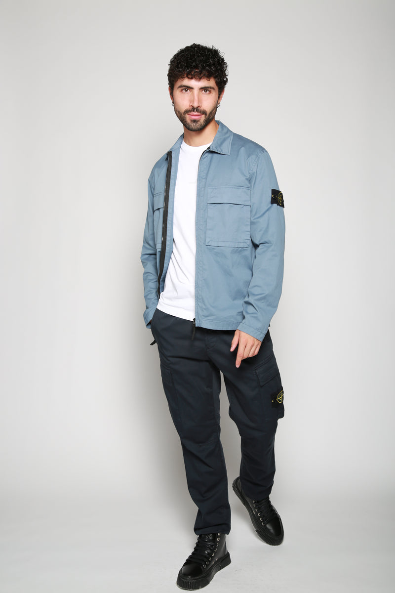 Stone Island | Sobrecamisa Azul. 