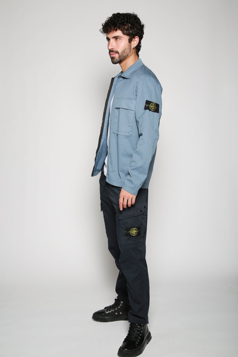 Stone Island | Sobrecamisa Azul. 