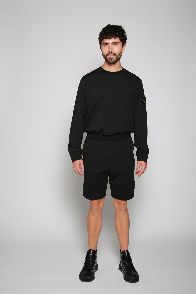 Stone Island | Shorts Fleece Negro. 