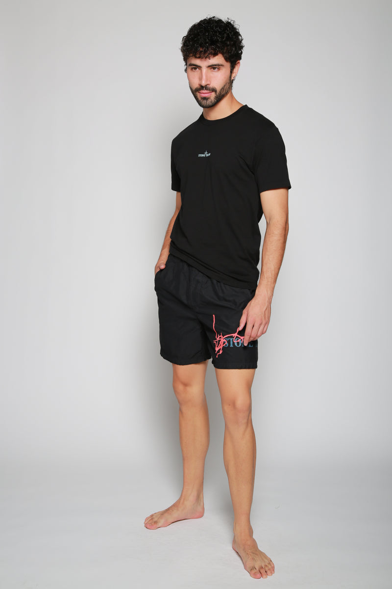 Stone Island | Traje De Baño Negro. 