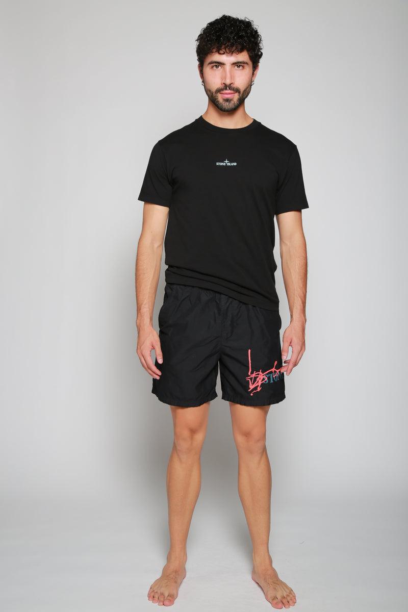 Stone Island | Traje De Baño Negro. 